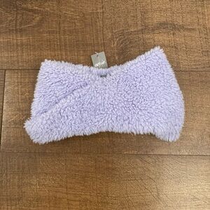 Aerie Fuzzy Hairband Headband Head Wrap Lilac Lavender Light Purple NEW w/ tags